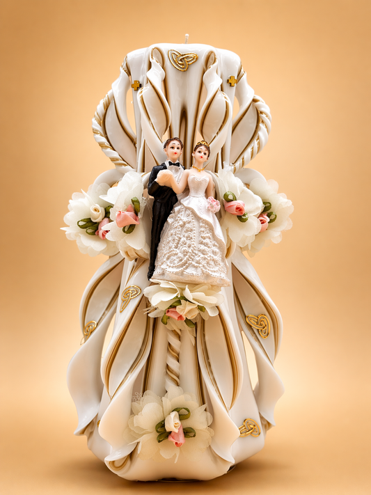 Vela de boda artesanal grande